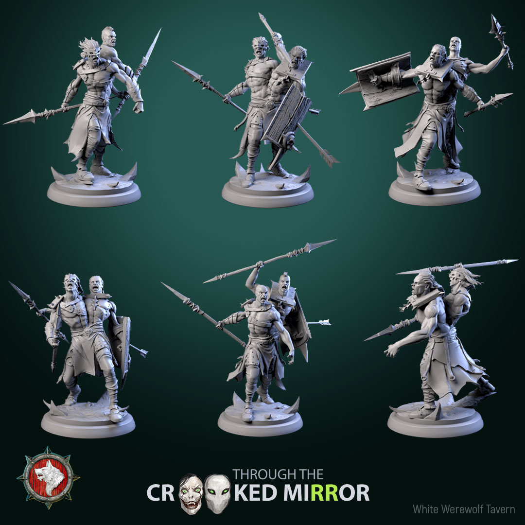 Fleshbound Sentinels set 6 miniatures 32mm pre-supported